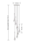 Lámpara de Techo LED con 3 Niveles de Brillo Cosmos Lluvia de Estrellas 8 Luces