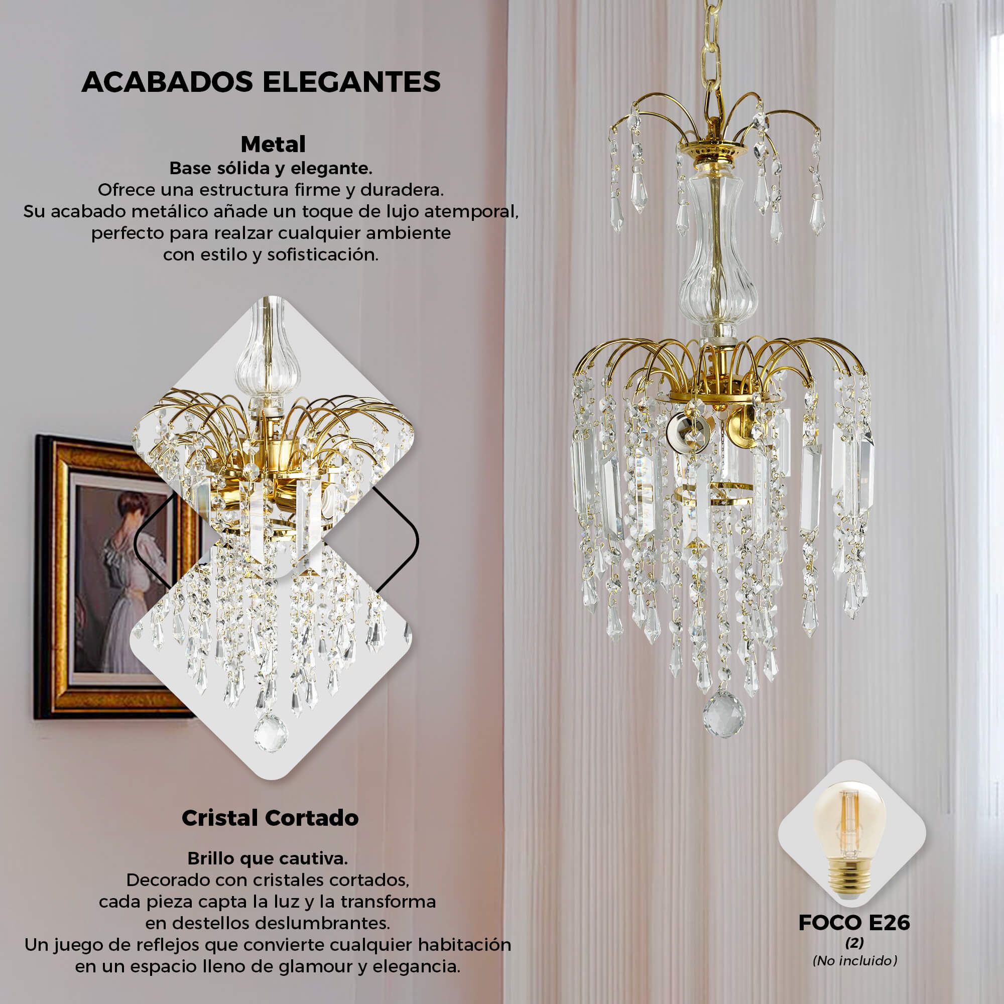 Candil Milan L-30-GD