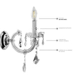 Arbotante Maria Theresa RG5006-1W Plateado