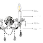 Arbotante Maria Theresa RG5006-2W Plateado