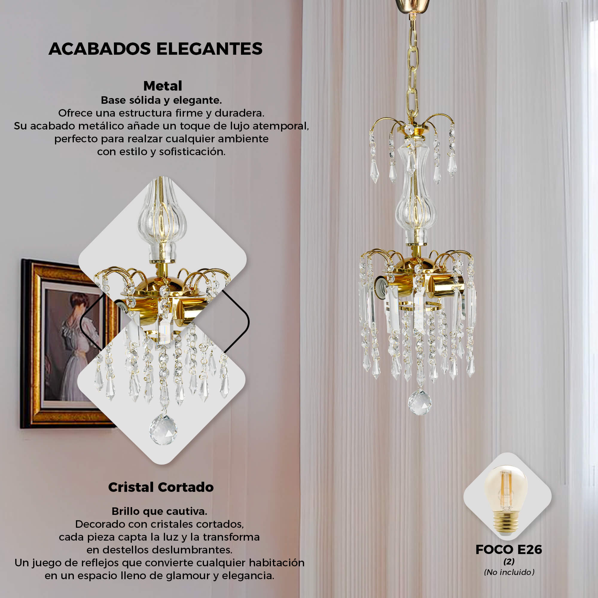 Candil Milan L-20-GD