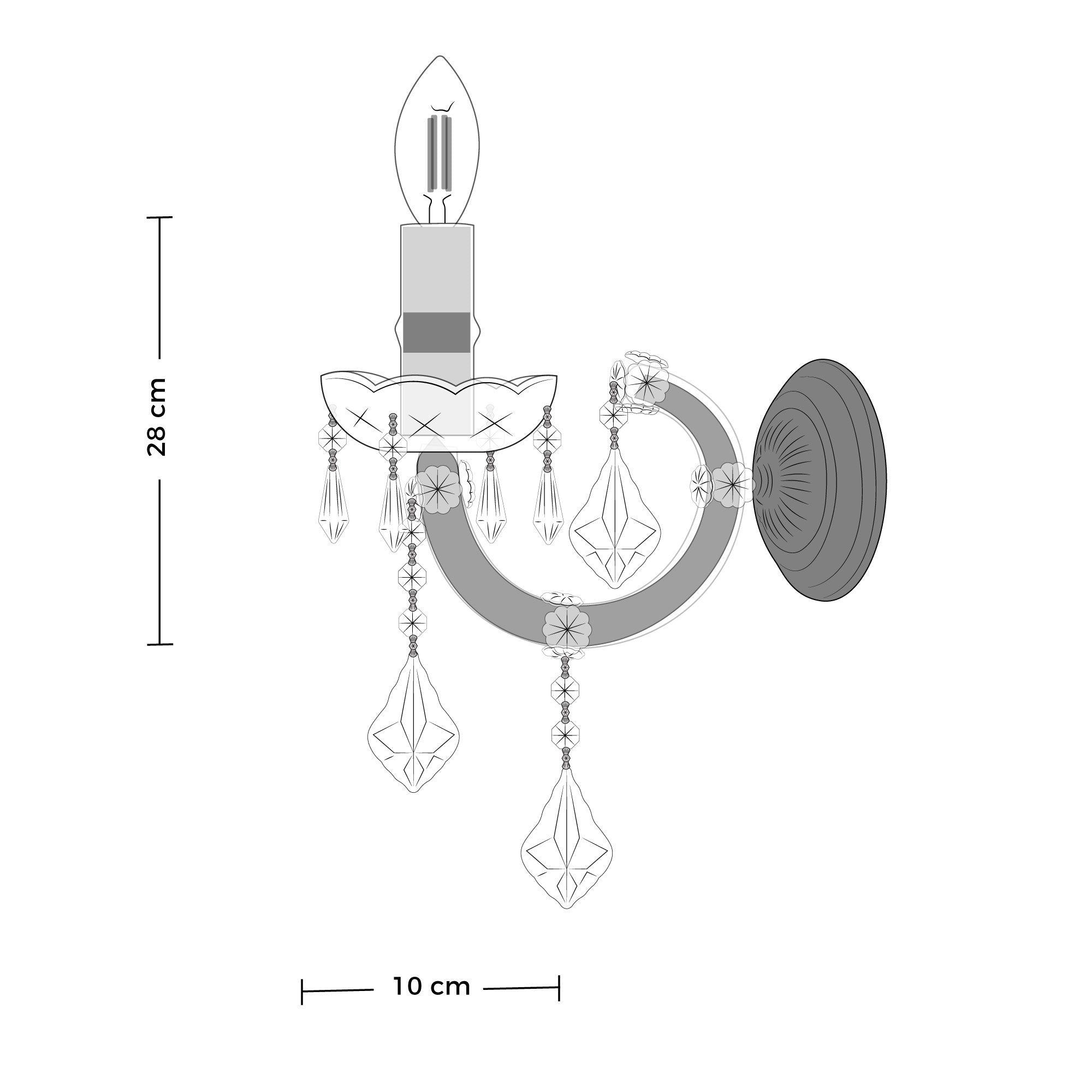 Arbotante Maria Theresa RG5006-1W Chrome