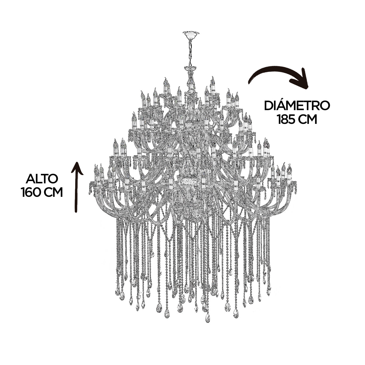 Candil Elegance 0699/76L24+18+16+12+6 Light Depot